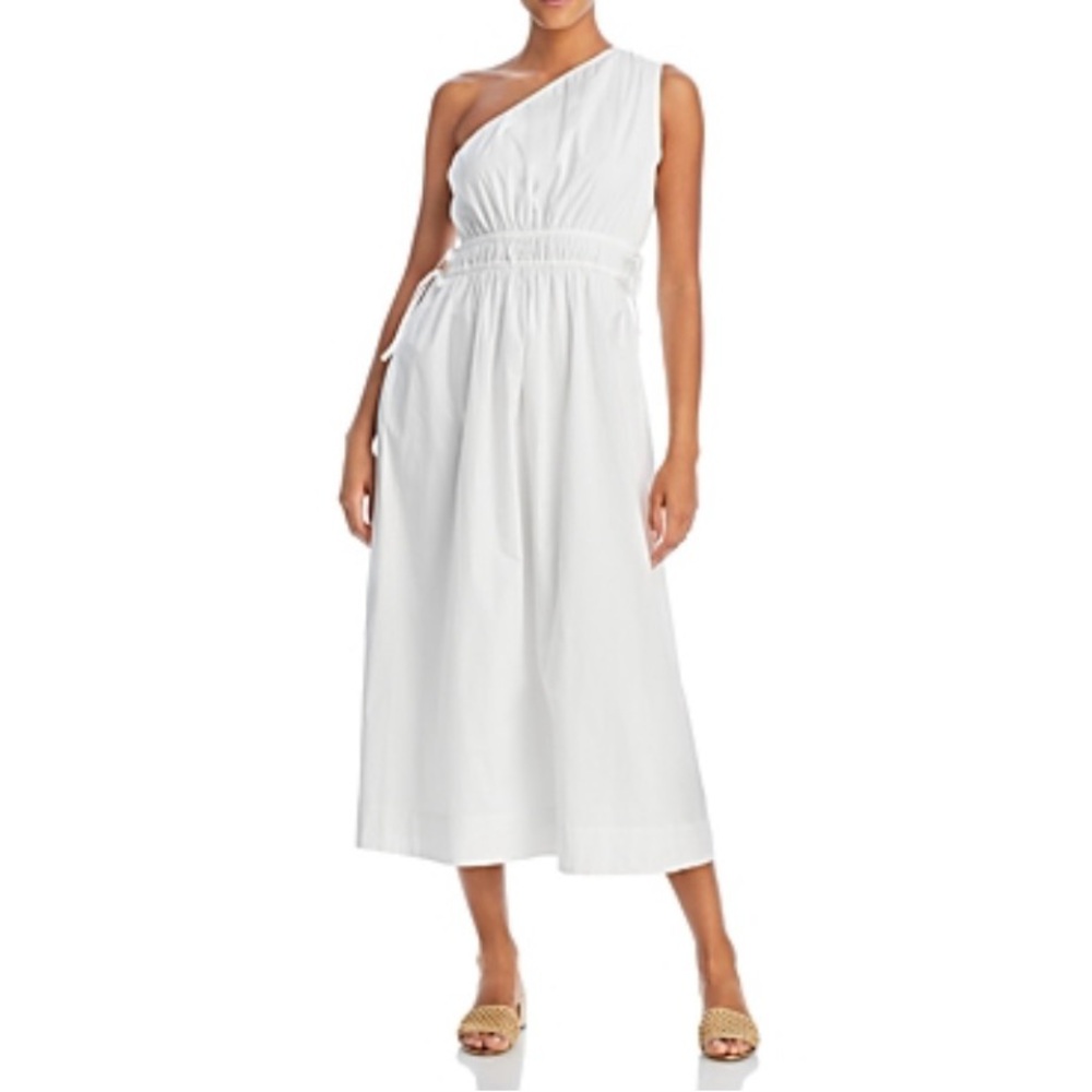 Faithful The Brand La Ora White One-Shoulder Dress